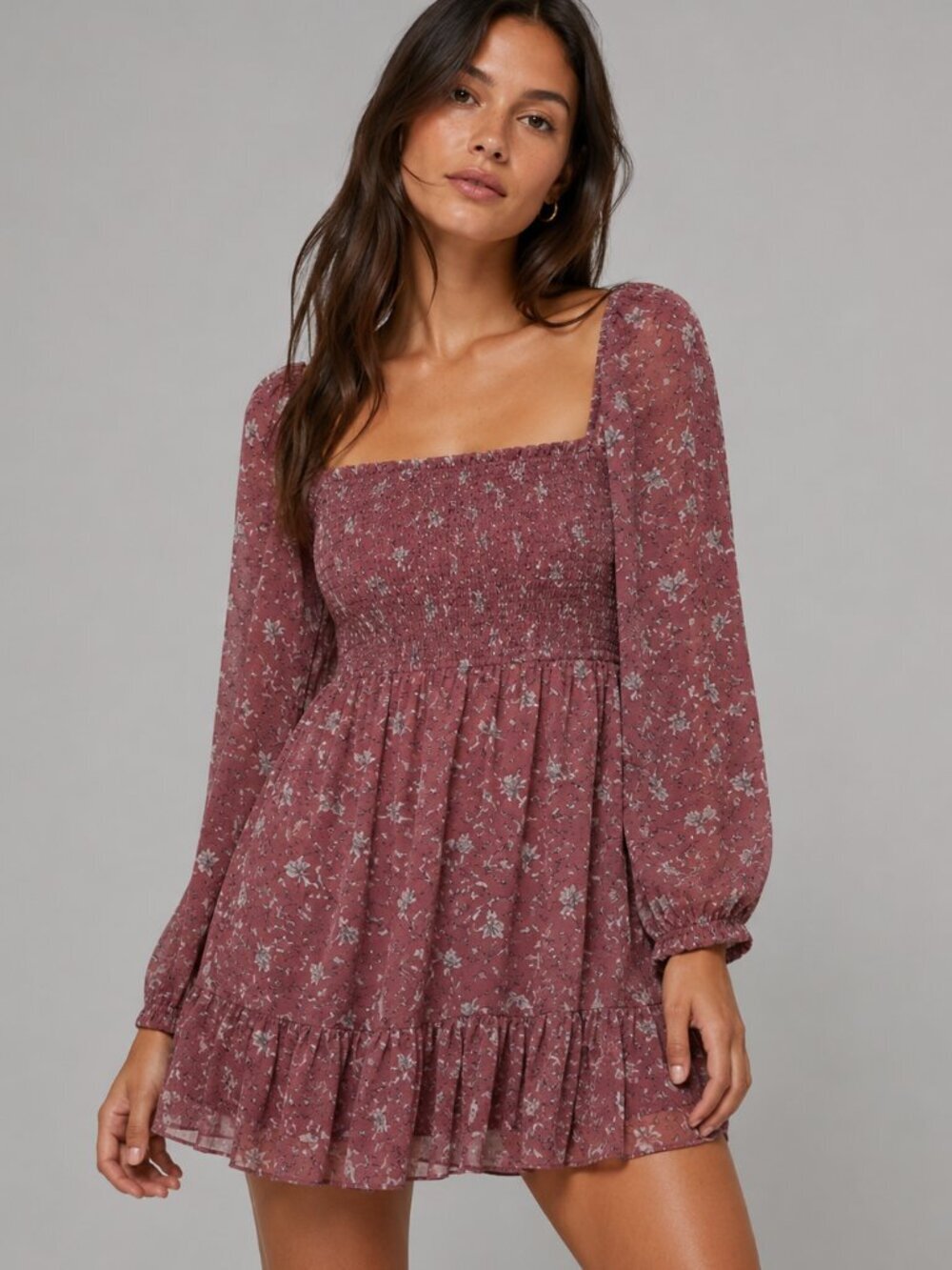 RD Style Floral Babydoll Mini Dress
